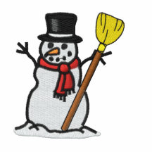 Das HEMD der gestickten SCHNEEMANN-DAMEN