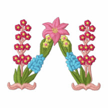 Das Hemd monogramm gestickter Frauen W Blumen