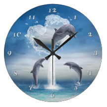 Das Herz der Delphin-Wanduhr