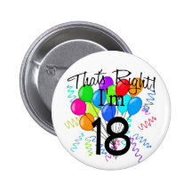 Das ist Recht, das ich 18 - Geburtstag bin Buttons