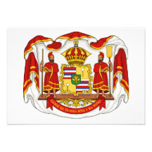 Das königliche Wappen des Königreiches von Hawaii Personalisierte Einladungskarten