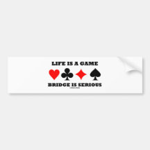 Das Leben ist eine Spiel-Brücke ist ernst (Brücken Autosticker