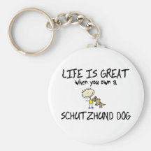 Das Leben ist großes Schutzhund Keychain Schlüsselbänder