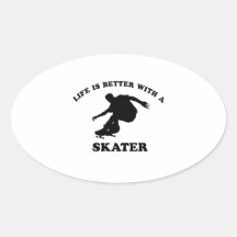 Das Leben ist mit einem Skater besser Sticker