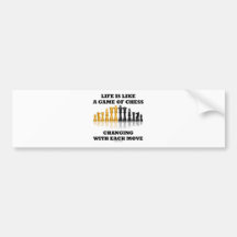 Das Leben ist wie ein Spiel des Schachs (Schach-Ha Autosticker