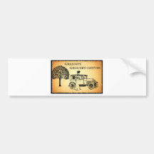 Das Lebensmittelgeschäft-Empfänger der Oma Autosticker