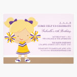das lila 12x18/das Goldcheerleader-Geburtstags-Par einladungen