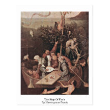 Das Schiff der Dummköpfe. Durch Hieronymus Bosch Postkarten
