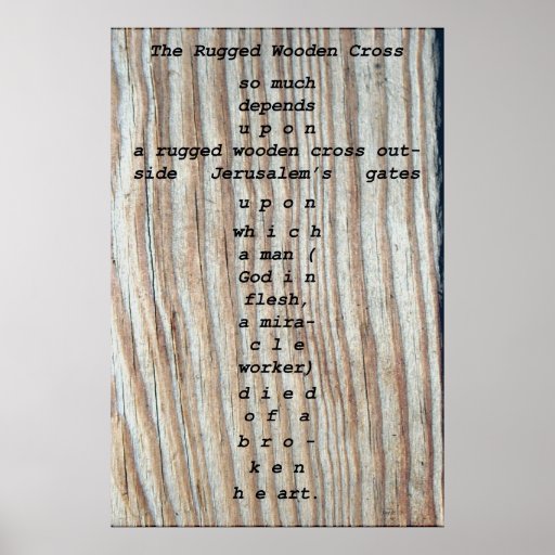 Das schroffe hölzerne Kreuz Poster