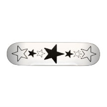 Das schwarze u. weiße Bewegen spielt -7 3/8" Platt Personalisiertes Skateboard