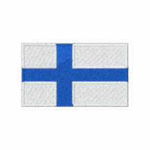 Das T-Shirt der Finnland-Weltflagge gestickten Män