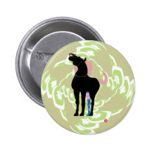 Das tatted-up Pferd Anstecknadelbuttons