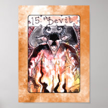 Das Teufel-Tarot-Karten-Plakat