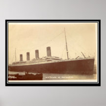 Das titanische Reihen-alte Vintage Foto-Plakat
