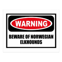 Das Warnen PASSEN VON NORWEGISCHER ELKHOUNDS Postk
