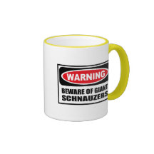 Das Warnen PASSEN VON RIESENSCHNAUZER Becher auf Tasse