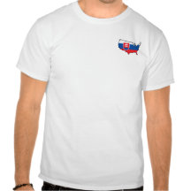 Das weiße T-Shirt der Männer: Slowakisch in USA