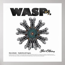 Das "Wespe-jr.-" RadialMotor-Kunst-Plakat