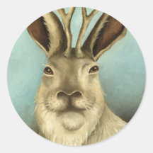 Das wirkliche Jackalope Runde Sticker