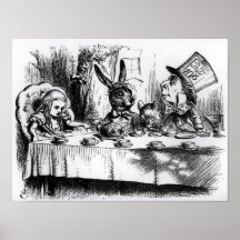 Das wütenden der Tee-Party des Hutmachers Plakatdruck
