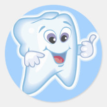 Daumen oben für zahnmedizinische Hygiene! Aufkleber