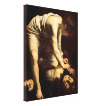 David und Goliath - Caravaggio c.1610 Gespannte Galerie Drucke