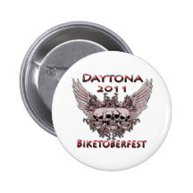 Daytona 2011 rote Schädel Button