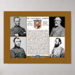 Daytribute Gettysburg Präsidenten Adressen-Plakat