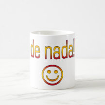 De Nada! Spanien-Flaggen-Farben Kaffee Haferl