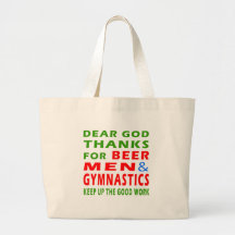 Dear God Thanks For Beer Men And Gymnastics Bags