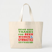 Dear God Thanks For Beer Women And Gymnastics Tote Bag