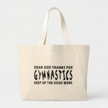 Dear God Thanks For Gymnastics Tote Bags
