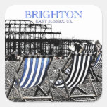 Deckchairs auf Brighton-Strand, (BRITISCHER) Aufkl