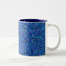 deckt Blau mit Ziegeln Kaffee Tasse