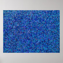 deckt Blau mit Ziegeln Plakate