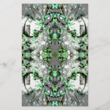Decorative Abstract in Gray and Green. Custom Flyer