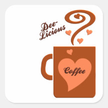 Dee-Licious Kaffeeaufkleber, fertigen besonders an