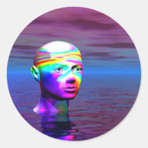 Deep Thinker Runde Sticker
