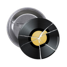 Defekte Vinylaufzeichnung Anstecknadelbutton