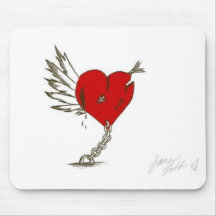 Defektes Herz Mousepad