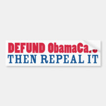 Defund ObamaCare widerrufen es dann Autosticker