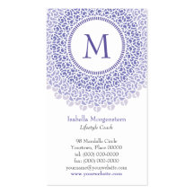 Dekorative Monogramm-Visitenkarte