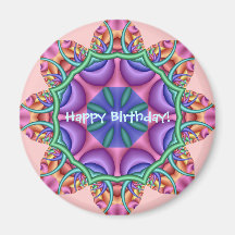 Dekorativer Fantasie-Blumengeburtstagsmagnet Magnete