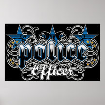 Dekorativer Polizeibeamte Plakatdruck