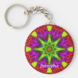 Dekoratives Kaleidoskop Keychain mit Namen Schlüsselband