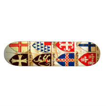 Dekoratives Wappenkunde-Muster Personalisiertes Skateboarddeck
