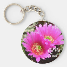 Del Rio Texas rosa Kaktus-Blume Andenken Schlüsselband