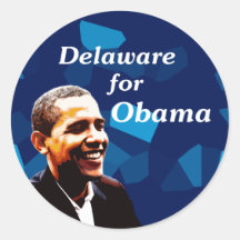 Delaware für Obama-Aufkleber