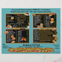 Deli.Sandwich Geschäft. Kundenspezifischer Flyer m