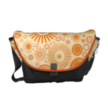 deluxe Bote-Tasche, orange Kreise Kuriertaschen